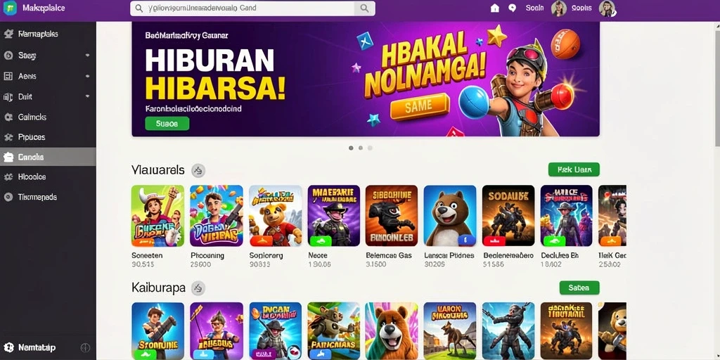 Tampilan utama yang menarik dan mudah dinavigasi.